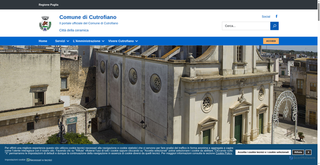Security scan screenshot of https://www.comune.cutrofiano.le.it/