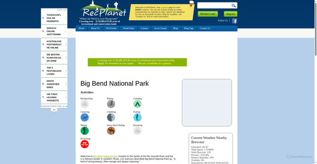 Security scan screenshot of https://recplanet.com/tx/big-bend-national-park