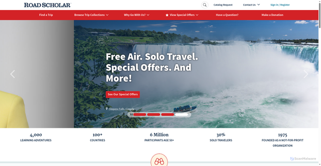 Security scan screenshot of https://roadscholar.org