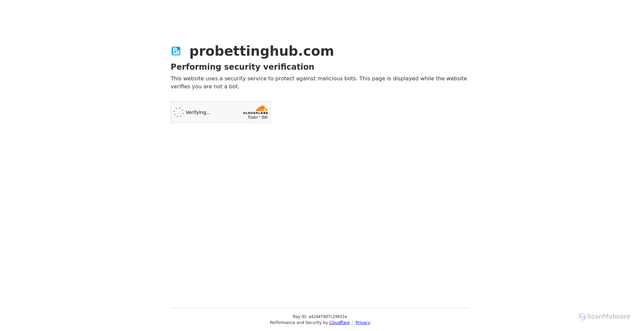Security scan screenshot of https://probettinghub.com/matches/1f5k5/zimbabwe-vs-congo-dr