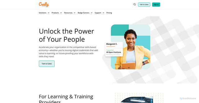 Security scan screenshot of https://www.credly.com