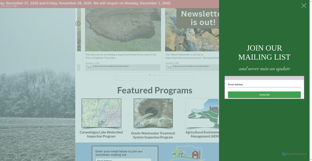 Security scan screenshot of https://www.ontariocountyswcd.gov/