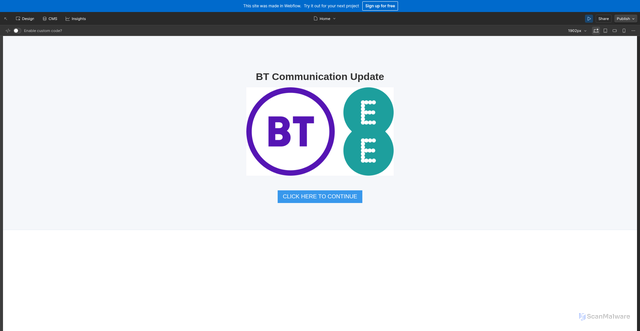 Security scan screenshot of https://preview.webflow.com/preview/bt-communicaton?utm_medium=preview_link&utm_source=designer&utm_content=bt-communicaton&preview=abaededb36f2fb93467631fd78eed72e&workflow=sitePreview
