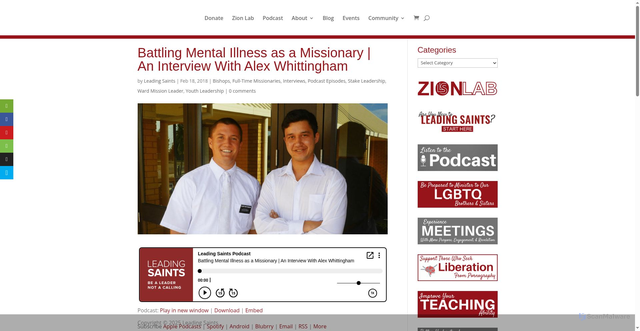 Security scan screenshot of https://leadingsaints.org/battling-mental-illness-as-a-missionary-an-interview-with-alex-whittingham/