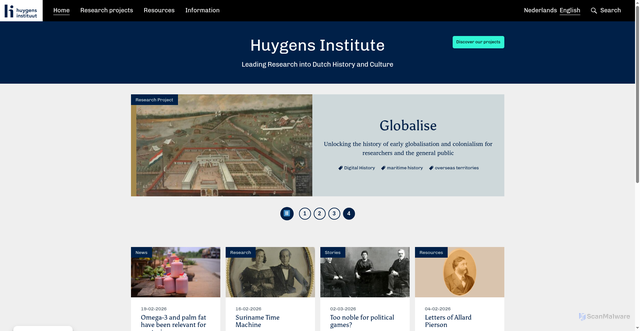 Security scan screenshot of https://www.icosbibliography.net