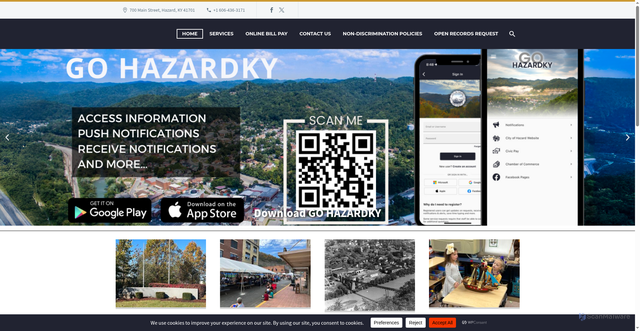 Security scan screenshot of https://hazardky.gov/