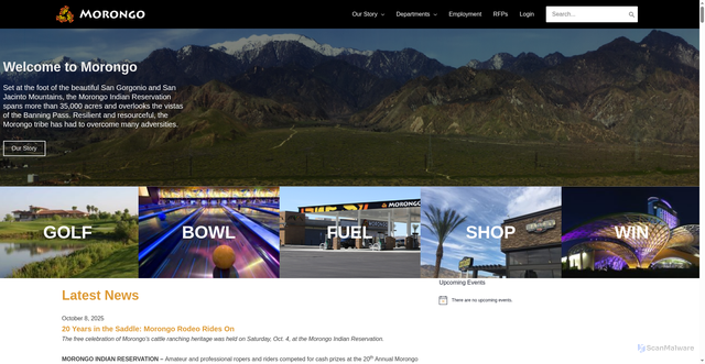 Security scan screenshot of https://morongonation.org/