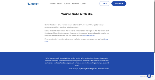 Security scan screenshot of https://icpbounce.com
