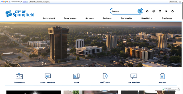 Security scan screenshot of https://www.springfieldmo.gov/