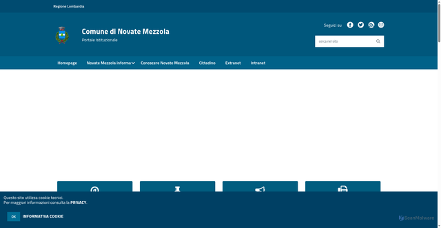 Security scan screenshot of https://www.comune.novatemezzola.so.it