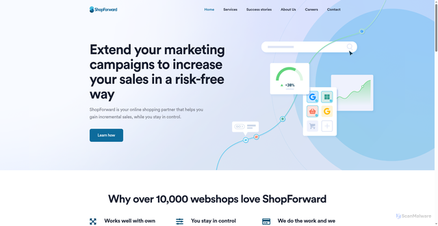 Security scan screenshot of https://shopforward.eu/