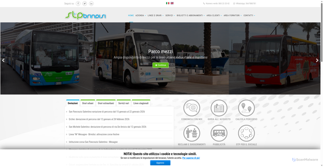 Security scan screenshot of https://www.stpbrindisi.it/