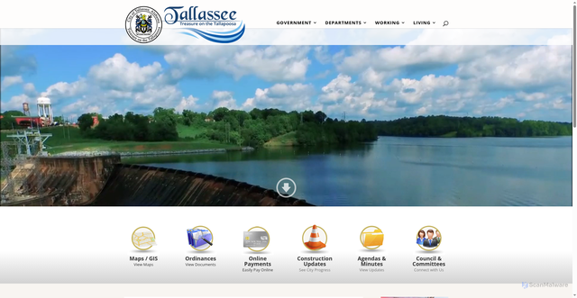 Security scan screenshot of https://www.tallasseeal.gov/