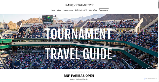 Security scan screenshot of https://www.racquetroadtrip.com/indianwells