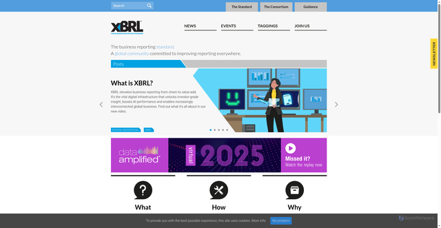 Security scan screenshot of https://www.xbrl.org