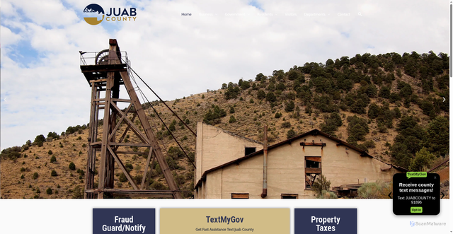 Security scan screenshot of https://juabcounty.gov/