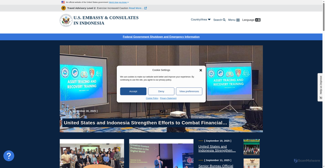 Security scan screenshot of https://id.usembassy.gov/