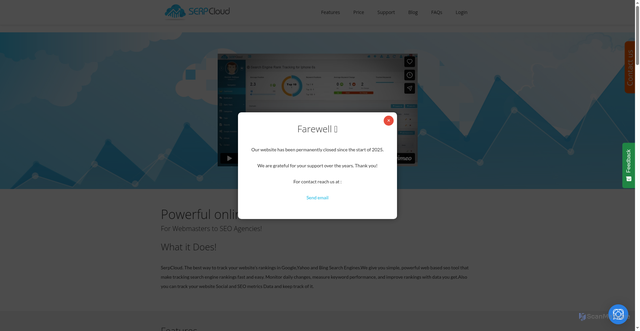 Security scan screenshot of https://serpcloud.com/