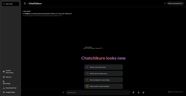 Security scan screenshot of https://chatchikuroai-zof92o81tu.edgeone.app/