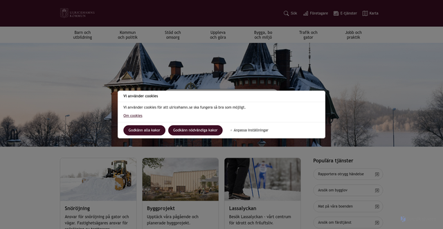 Security scan screenshot of https://www.ulricehamn.se/