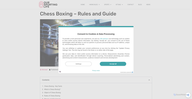 Security scan screenshot of https://oursportinglife.co.uk/chess-boxing-key-facts/