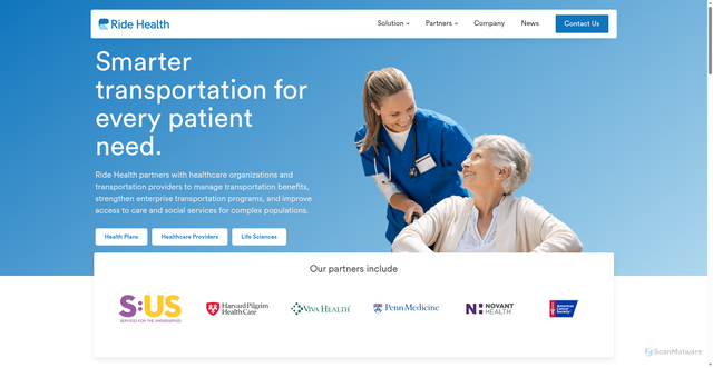Security scan screenshot of https://ridehealth.com