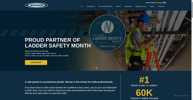 Security scan screenshot of https://wernerco.com