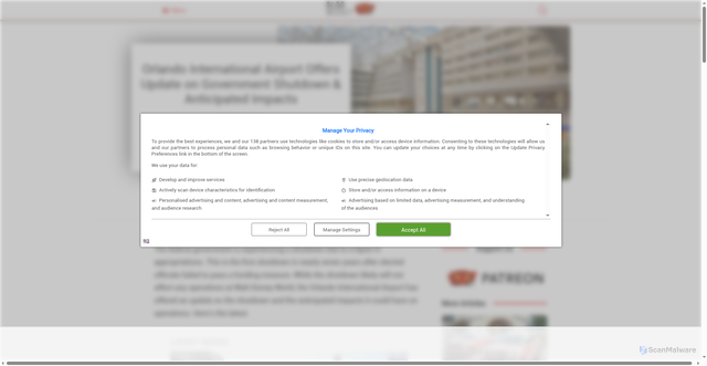 Security scan screenshot of https://blogmickey.com/2025/10/mco-government-shutdown/