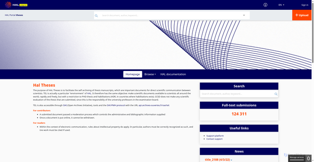 Security scan screenshot of https://tel.halpreprod.archives-ouvertes.fr