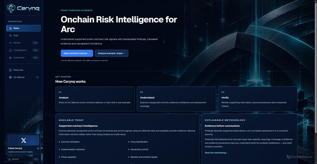 Security scan screenshot of https://cerynq.vercel.app/