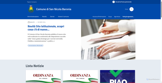 Security scan screenshot of https://www.comune.san-nicola-baronia.av.it/