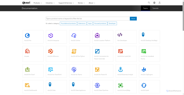 Security scan screenshot of https://doc.arcgis.com