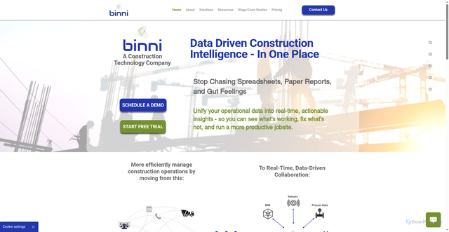 Security scan screenshot of https://binni.co