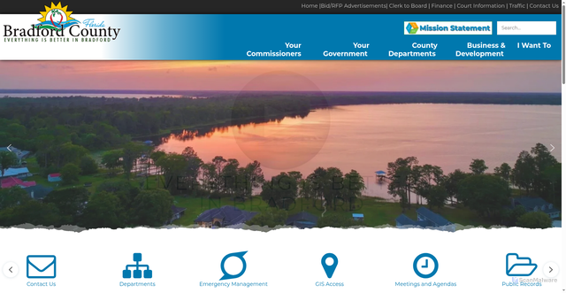 Security scan screenshot of https://bradfordcountyfl.gov/