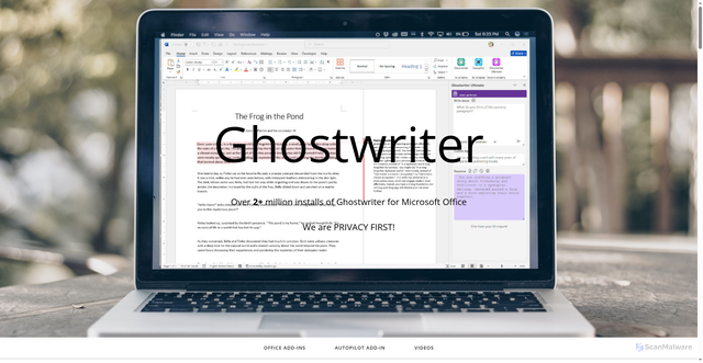 Security scan screenshot of https://ghostwriter-ai.com