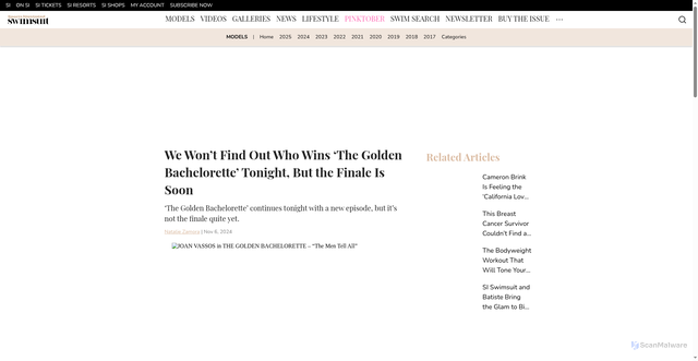 Security scan screenshot of https://swimsuit.si.com/tv/who-wins-the-golden-bachelorette-finale-soon-01jc1734tr2b