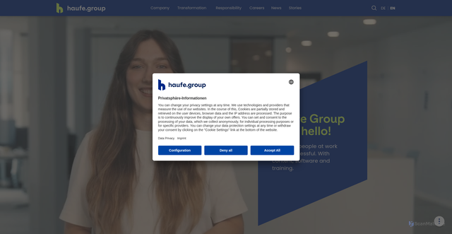 Security scan screenshot of https://haufe-lexware.com