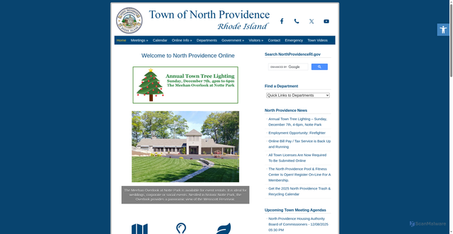 Security scan screenshot of https://northprovidenceri.gov/