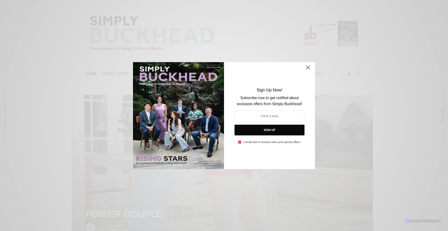 Security scan screenshot of https://simplybuckhead.com/power-couple/