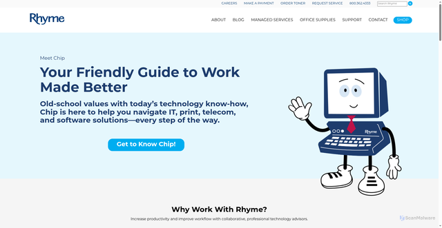 Security scan screenshot of https://rhymebiz.com
