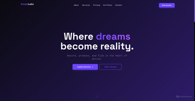 Security scan screenshot of https://dreamlabs.ch/