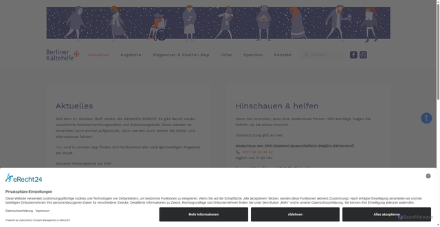 Security scan screenshot of https://kaeltehilfe-berlin.de