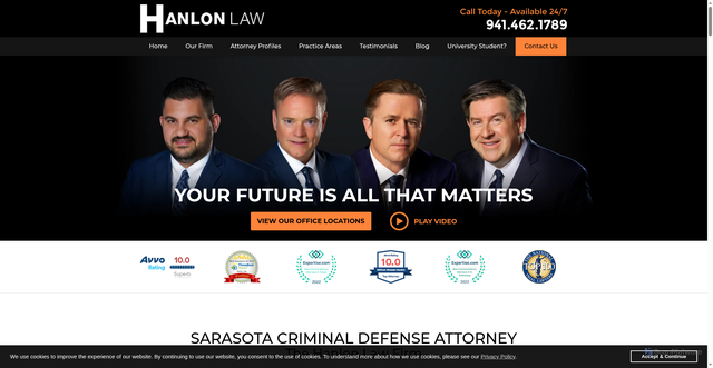 Security scan screenshot of https://www.sarasotadefenseattorney.com/