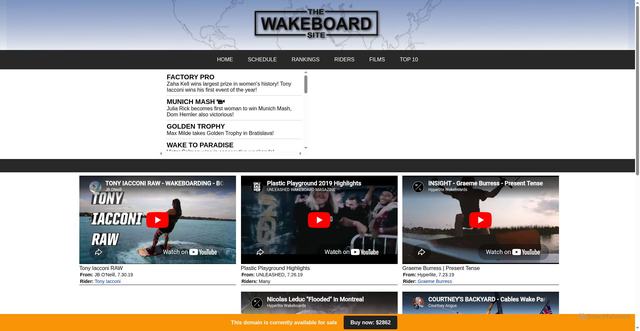 Security scan screenshot of https://thewakeboardsite.com