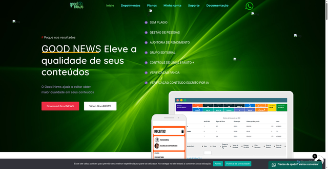 Security scan screenshot of https://goodnews.dev.br