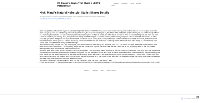 Security scan screenshot of https://divetarifahugo-pdab89y73r.edgeone.app/2942-nicki-minajs-natural-hairstyle-stylist-shares-details.html