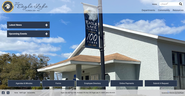 Security scan screenshot of https://www.eaglelakefl.gov/