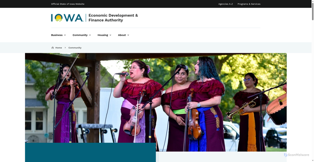 Security scan screenshot of https://opportunityiowa.gov/community/arts-culture