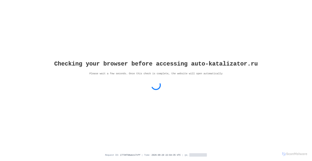 Security scan screenshot of https://auto-katalizator.ru