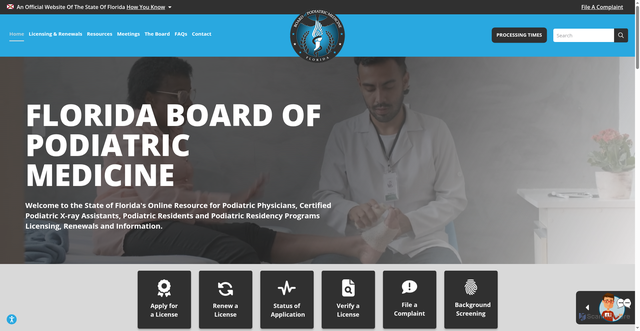 Security scan screenshot of https://floridaspodiatricmedicine.gov/